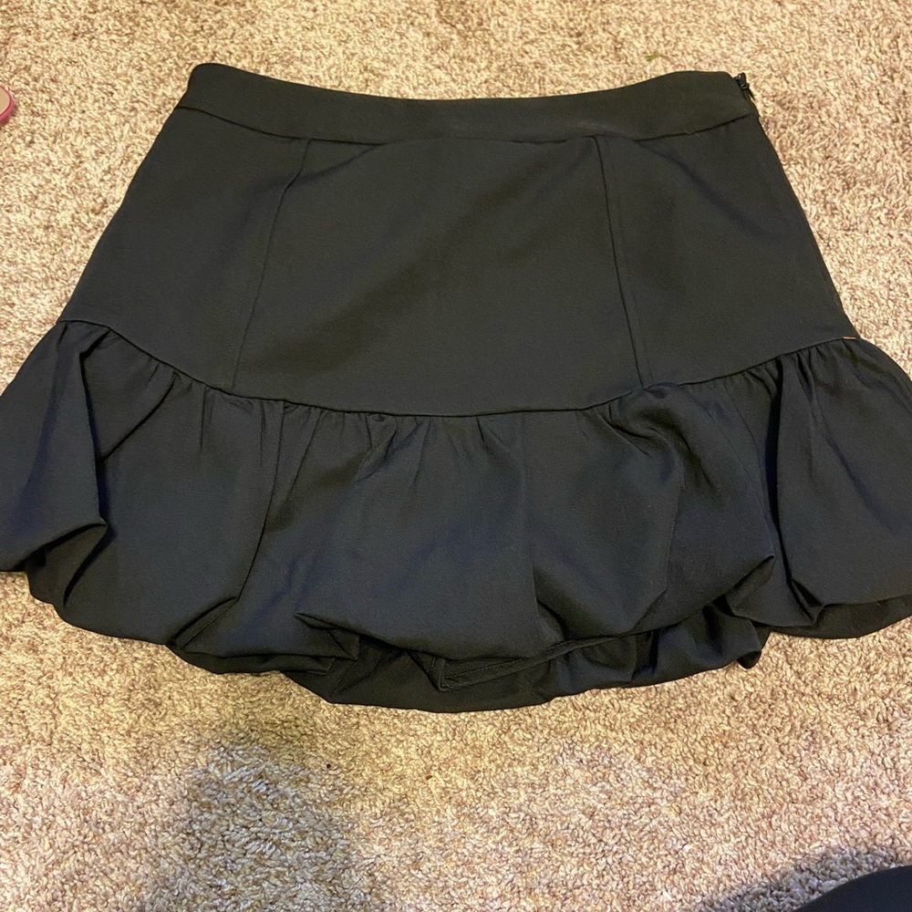 Black bubble mini skirt